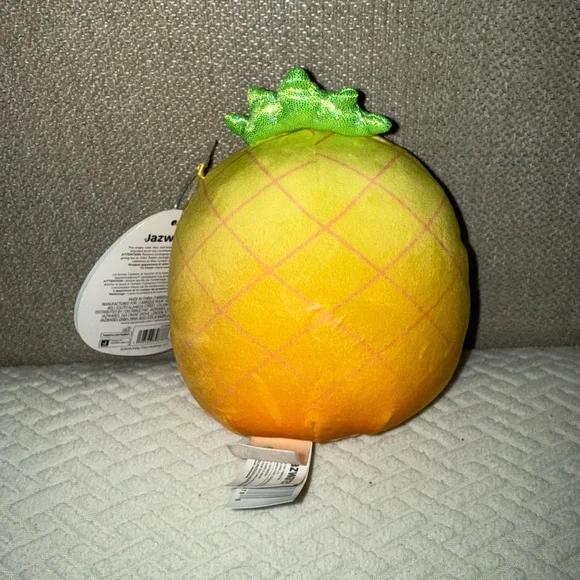 Squishmallows Yellow Pineapple Plush with Green Leaves - Picture 2 of 2